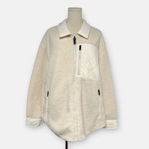 Moose Knuckles Women's Cambridge Sherpa Reversible Shirt Jacket Size Large - Picture 1 of 8